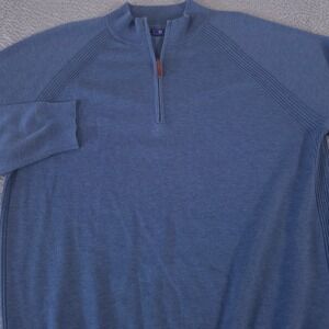 FootJoy Sweater Mens XXL Blue Half Zip Drirelease Wool Blend Performance Golf